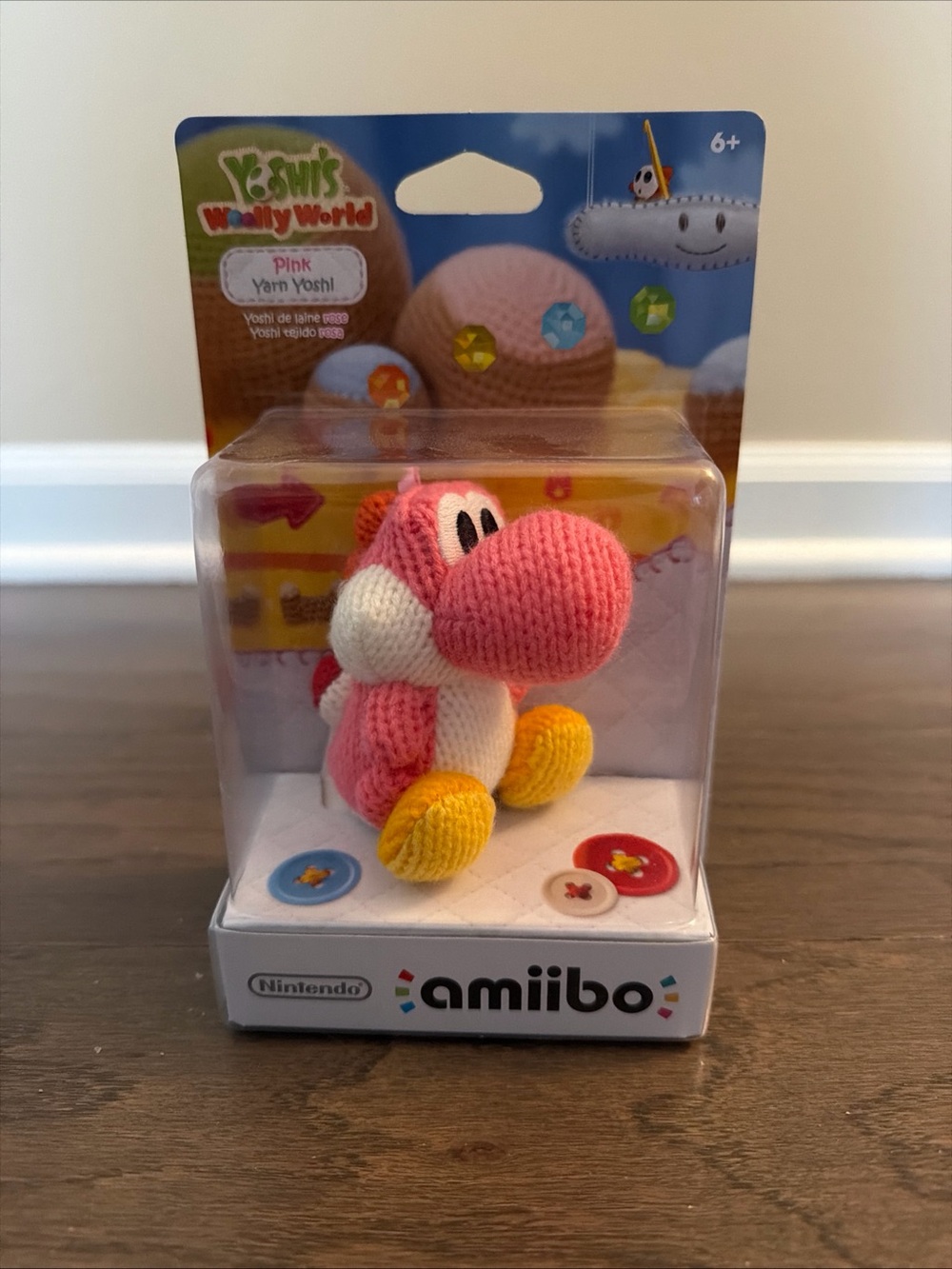 Nintendo amiibo Yoshi's Woolly World Pink Yarn Yoshi Toy Brand New